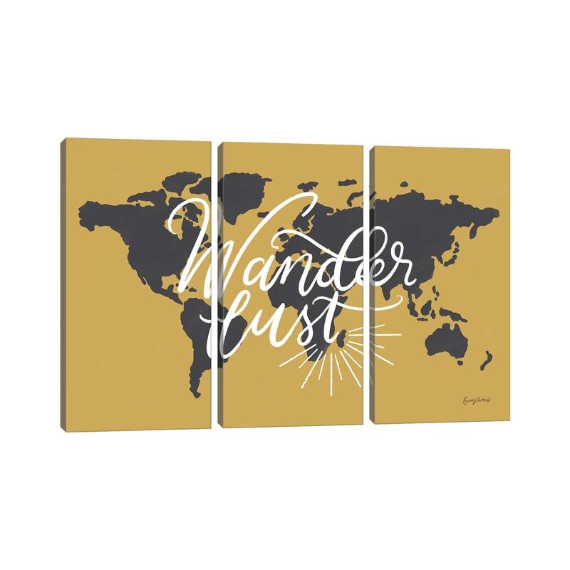 iCanvas "Mapped Out IV" by Becky Thorns 3Piece Canvas Wall Art Set